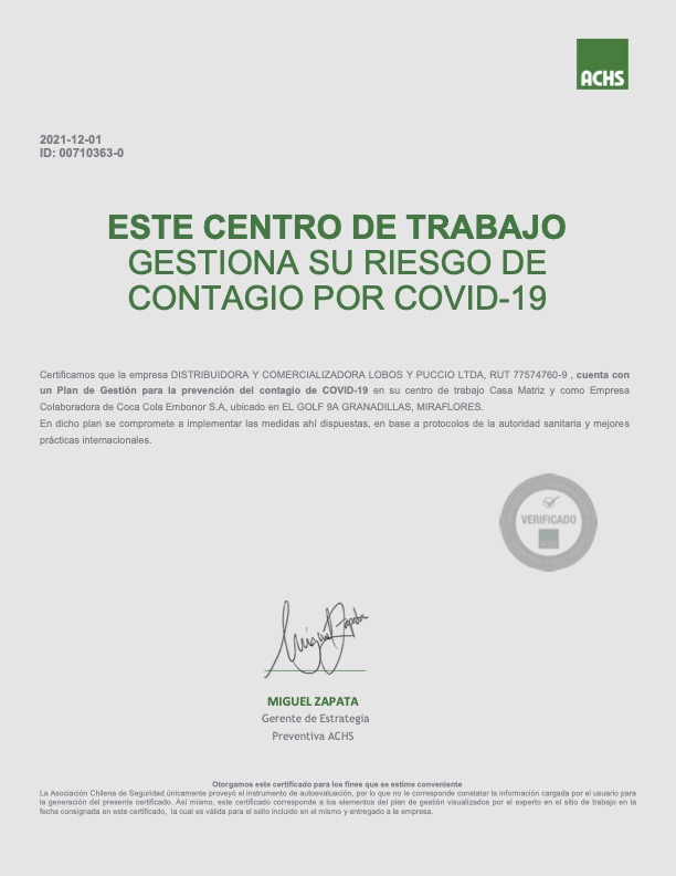 Imagen de la certificación